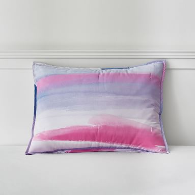 west elm x pbt Painted Sky Sham, Standard, Purple Multi