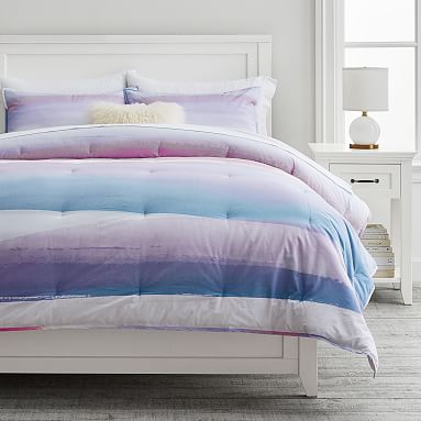 west elm x pbt Painted Sky Comforter, Twin/Twin XL, Purple Multi