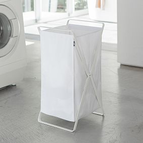 Folding Laundry Hamper - White