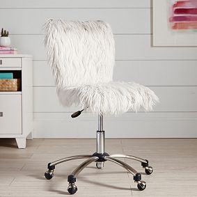 Furlicious Ivory Airgo Swivel Desk Chair