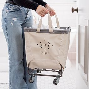 Steele Canvas Small Square Basket on Wheels