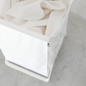Folding Laundry Hamper - White