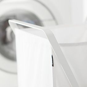 Folding Laundry Hamper - White