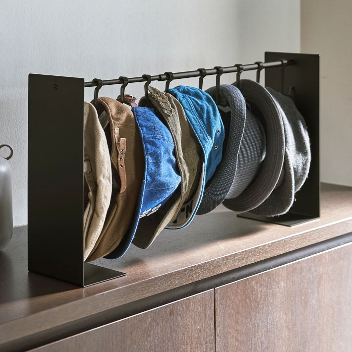 GeeRic Wandgemonteerde kapstok met 3 intrekbare haken, ruimtebesparende aluminium haakrail voor entree, badkamer, slaapkamer en kantoor, hout