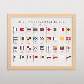 Minted® Maritime Alphabet Framed Wall Art