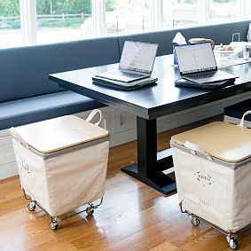 Steele Canvas Small Rectangle Basket on Wheels