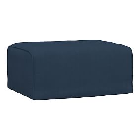 Open Box:  Outdoor Prescott Ottoman, Canvada Ink Blue