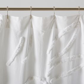 Tufted Floral Shower Curtain