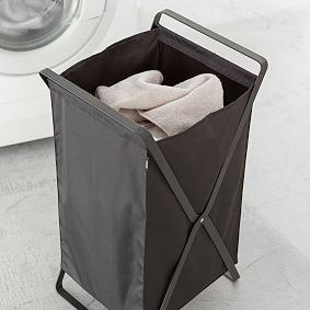 Folding Laundry Hamper - Black