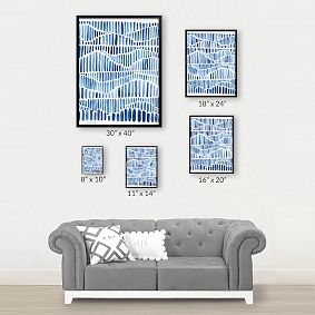 Minted® Indigo Rhythm Framed Art by Kristi Caterson