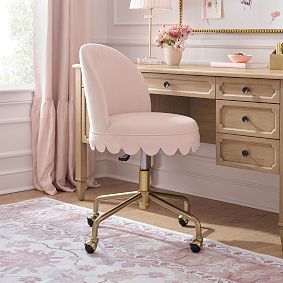 Scallop Skirt Swivel Desk Chair