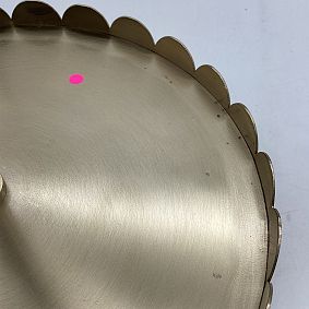 Open Box: Scallop Light-Up Vanity Desktop Mirror - Gold