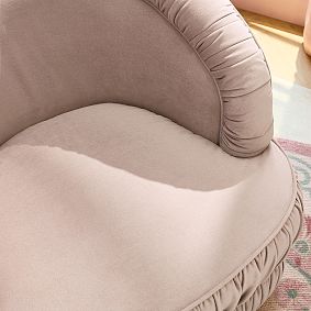 Ruched Swivel Lounge Chair
