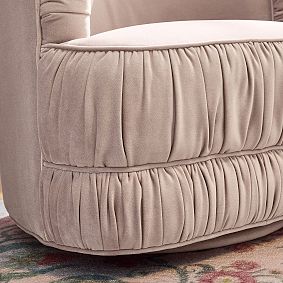 Ruched Swivel Lounge Chair