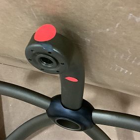 Open Box: Airgo Swivel Desk Chair - Faux Leather Caramel, Antique Bronze Base