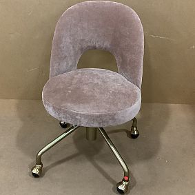 Open Box: Andie Swivel Desk Chair - Rustic Chenille Rosewood