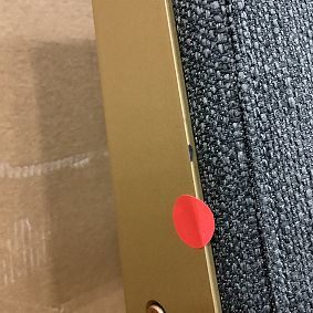 Open Box: Emmeline Swivel Office Chair - Slate Gray/Gold