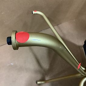 Open Box: Emmeline Swivel Office Chair - Slate Gray/Gold