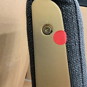 Open Box: Emmeline Swivel Office Chair - Slate Gray/Gold