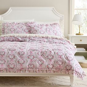 LoveShackFancy Floral Heart Quilt