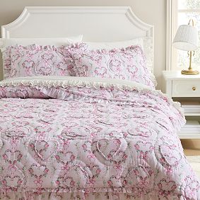 LoveShackFancy Floral Heart Quilt