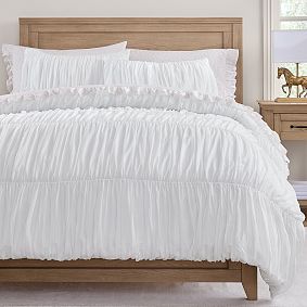 Voile Ruched Duvet Cover