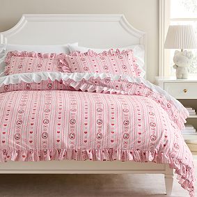 Hello Kitty&reg; Organic Heart & Bow Duvet Cover