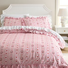Hello Kitty&reg; Organic Heart & Bow Duvet Cover