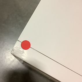 Open Box: Callum 3-Drawer Storage Cabinet (25") - Weathered White/Simply White