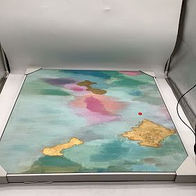 Open Box: Framed Abstract Art - Bright Pink