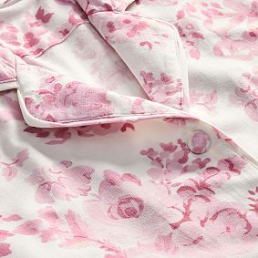 LoveShackFancy Damask Ruffle Long Bamboo Viscose Pajama Set