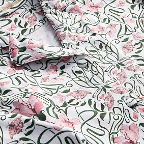 <i>Wicked</i> Glinda Ruffle Classic Long Bamboo Viscose Pajama Set