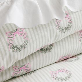 Georgia Wreath Flannel Duvet Cover