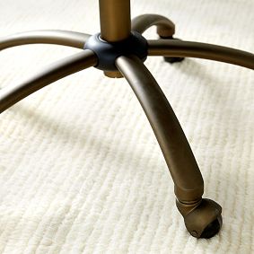 Open Box:  Vegan Leather Caramel Wingback Swivel Desk Chair