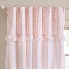 Cabana Stripe Smock Top Light-Filtering Curtain
