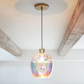 Iridescent Globe Pendant (10")