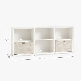 Callum Triple Mixed Shelf Low Storage Cabinet (75")