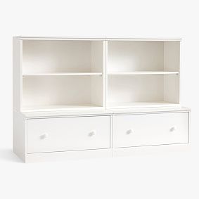 Cameron Bookcase with Drawer Base, Set of 2 (59")