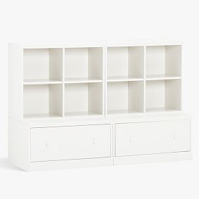 Cameron Bookcase with Drawer Base, Set of 2 (59")