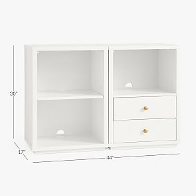 Keaton 2-Drawer &amp; Cubby Bookcase (44")
