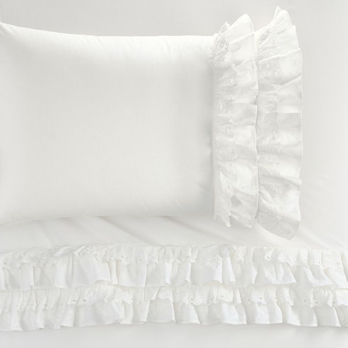 LoveShackFancy Bow Ruffle Sheet Set | Pottery Barn Teen