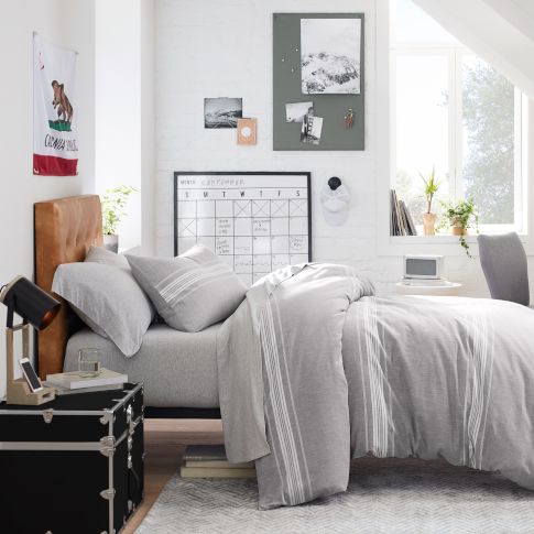 Sleek Stripes Dorm Room