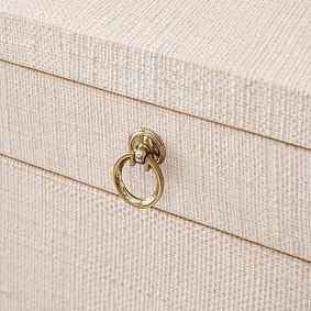 AERIN Raffia Storage Desk (58")