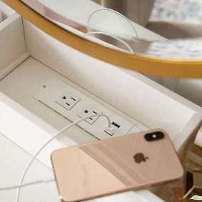 Blaire Smart Storage Vanity Desk (57")