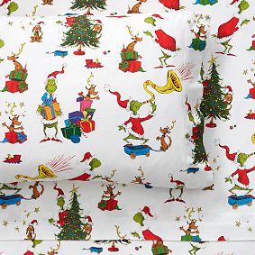 Dr. Seuss's The Grinch™ &amp; Max™ Organic Flannel Sheet Set