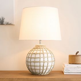 Fishing Net Ceramic Table Lamp (21")
