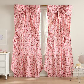 LoveShackFancy Fête de L'eau Oversized Bow Light-Filtering Curtain