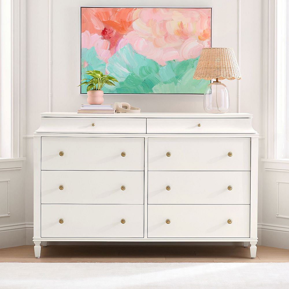 white 6 drawer chest dresser 51.5 Inches Wide Drawers for Bedroom Modern - Sikaic in anti FGELFJLLET 6-drawer dresser - off-white