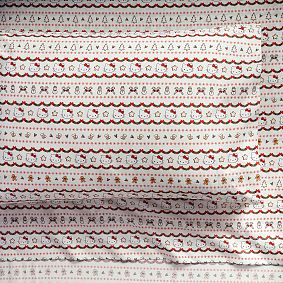 Hello Kitty® Gingerbread Fair Isle Organic Sheet Set