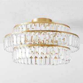 Monique Lhuillier Crystal Drop Flush Mount (18")